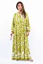 Prive Sorrento 100% Viscose Maxi Size Oil Green Long Dress - 4