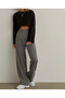 Women's Anthracite Palazzo Pants High Waist, Wide-Leg, Daily@Office Elegance Myth010001