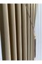 Linen Drapery Curtain K.Stone Color Thick Fabric Pleated 1/3 Tightly Pleated Single Wing - 3