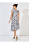 Animal Print Sleeveless A-Line Midi Dress - 6