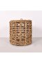 Edi̇s Natural Abaka 42X42 cm Laundry and Decoration Basket with Lid
