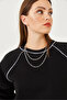 Women's Black Piping Detailed Three-Thread Ribbed Sweatshirt 60251895 - 5