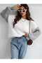 Women's Colorful Thessaloniki Knitted White Sweater