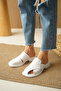Women's Detailed Stylish Orthopedic Flat Sole Slippers Bronte - 4