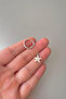 Unisex Silver Minimal Star Design Steel Hoop Earrings - 3