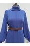 Turtleneck Belted Lycra Dress - 4