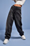Women’s Dark Smoke Color Cindy 2w41 Skater Fit Loose Fit Denim Jean - 5
