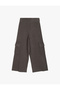 Basic Wide Leg Trousers with Cargo Pocket Detail - 2