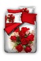 طقم غطاء لحاف مزدوج رقمي ثلاثي الأبعاد من Red Rose Harness