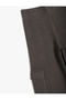 Basic Wide Leg Trousers with Cargo Pocket Detail - 3
