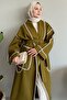 Shepherd's Stitching Belted Oil Green Stamp Coat - 2