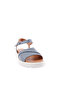 Women's Ankle Strap Sandals Dark Blue Genuine Leather 86632110 - 2