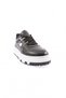 Women's Thick Sole Lace-Up Sneakers Shoes with Sewing Detail Black-White 1313363 - 2