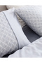Clarice Double 100% Cotton Madame Coco Crep Printed Duvet Cover Set - Blue/Grey - 5