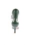 Women's Pointed Toe Short Thin Heeled Boots Green Wrinkled Patent Leather - 4
