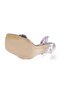5161-1-23y Women's Silver Stone Ankle Strap Heeled Shoes - 6