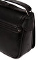 Genuine Leather Shoulder Bag Women's Black - 6