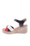 3024 Women's Wedge Sole Cross Strap Sandals - 3