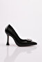 4503 Women's Pointed Toe, Low-cut, Big Crystal Stone Heeled Shoes