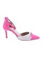 Women's Ankle Strap Crystal Stone Thin Heeled Shoes Fuchsia Scuba 22112821