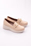 Women's Thick Sole Comfort Shoes Beige 33483 - 2
