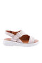 Silver Genuine Leather Zenne Sandals - Ankle Belt Detail 86732110