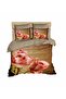 Two Pieces Rose Flower 3D Digital Double Duvet Cover Set
