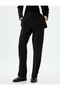 Crepe Scuba Fabric Ribbed Detailed Trousers with Pockets - 3
