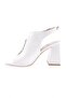 08-23y Women's Silver Stoned Twisted Heeled Sandals - 3