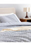 Clarice Double 100% Cotton Madame Coco Crep Printed Duvet Cover Set - Blue/Grey - 4