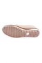 Women's V-Buckle Comfort Shoes - Flat Side Cream Leather - 5