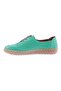 Women's Saddled Zenne Shoes Green Genuine Leather 78332110 - 3