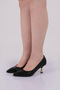 340-22Y Women's Pointed Toe Low-Heeled Shoes - 5
