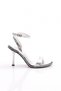 Women's Stone Embroidered Heeled Evening Dress Shoes Silver Croco 352533210