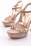 Women's Striped Long Heeled Evening Dress Shoes Rose Crocodile 31263564 - 4
