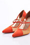 Women's High Heel Shoes Orange Opening 56583557 - 4