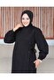 Tie-Up Fastening Detailed Coat, Black - 2
