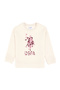 Girl's Cream Crew Neck Sweatshirt 50292564-Vr071 - 2