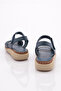 Genuine Leather Women's Sandals - Velcro, Ankle Strap, Blue Denim 3213243 - 3