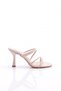 925 Women's Stripe Detailed Heeled Slippers