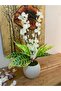 40cm Potted Artificial Flower Decorative Table Balcony Flower with Natural Stone Moss Table Top Decoration 40cm - 4