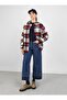 Red Plaid Oversize Patterned Jacket