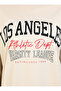 Print Detailed Sweatshirt - Stone Color - - 3