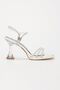 Vegas Series Stylish Transparent Heeled Stoned Women's Evening Dress Shoes - 4