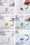 Set of 6 Cute Cartoon Glass Cups with Figures, 3D Kawaii Colorful Presentation Cup with Handles, 350 Ml. - 2
