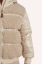 Girl's Plush Detailed Beige Puffer Coat - 5