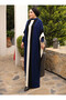 Bat Sleeve Knitwear Tesetur Dress - Navy Blue - Sahra Boutique - 3