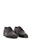 Leather Sole Lace-Up Embroidered Classic Shoe Genuine Leather DNC 804 Black - 2