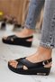 Utari Women's Orthopedic Stylish Comfort Model Anatomical Sole Heeled Daily Outdoor Sandals Black - 5