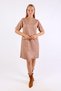 Mink Half Throat Short Sleeve Suede Dress 3013A - 4